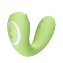 Light green Little Monster wearable dual-stimulation massager on white background