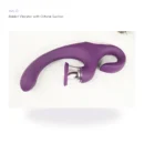 Violet Halo rabbit vibrator with transparent clitoral suction chamber on a white background