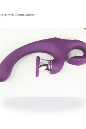 Violet Halo rabbit vibrator with transparent clitoral suction chamber on a white background
