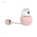 Pink Kitty Duo clitoral suction and egg vibrator on a white background